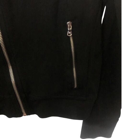 Ralph Lauren Jacket Women’s Black XS Biker Moto Style Zippered Pockets - Picture 4 of 8